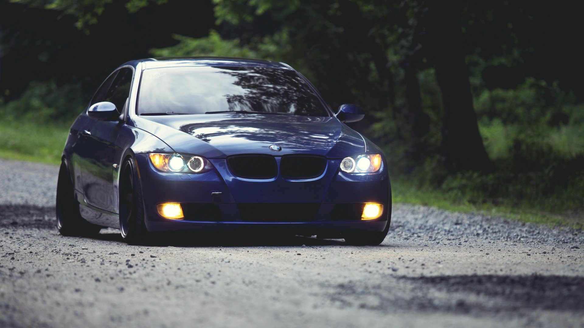 forests, Cars, Roads, Tuning, Bmw, 3, Series, Tuned, Headlights Wallpaper