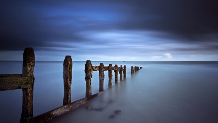 nature, Evening, Blue, Sea, Sea HD Wallpaper Desktop Background