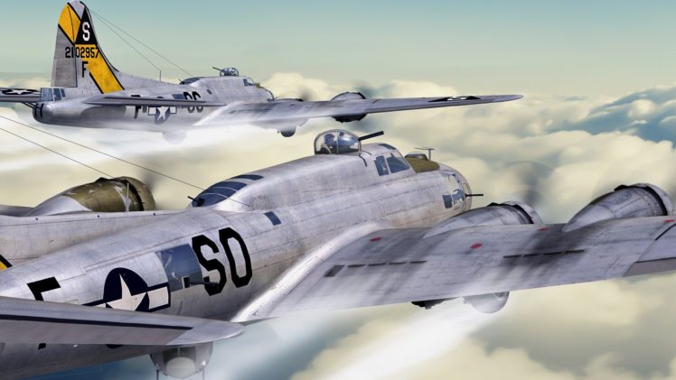 airplanes, B 17, Flying, Fortress, Widescreen HD Wallpaper Desktop Background
