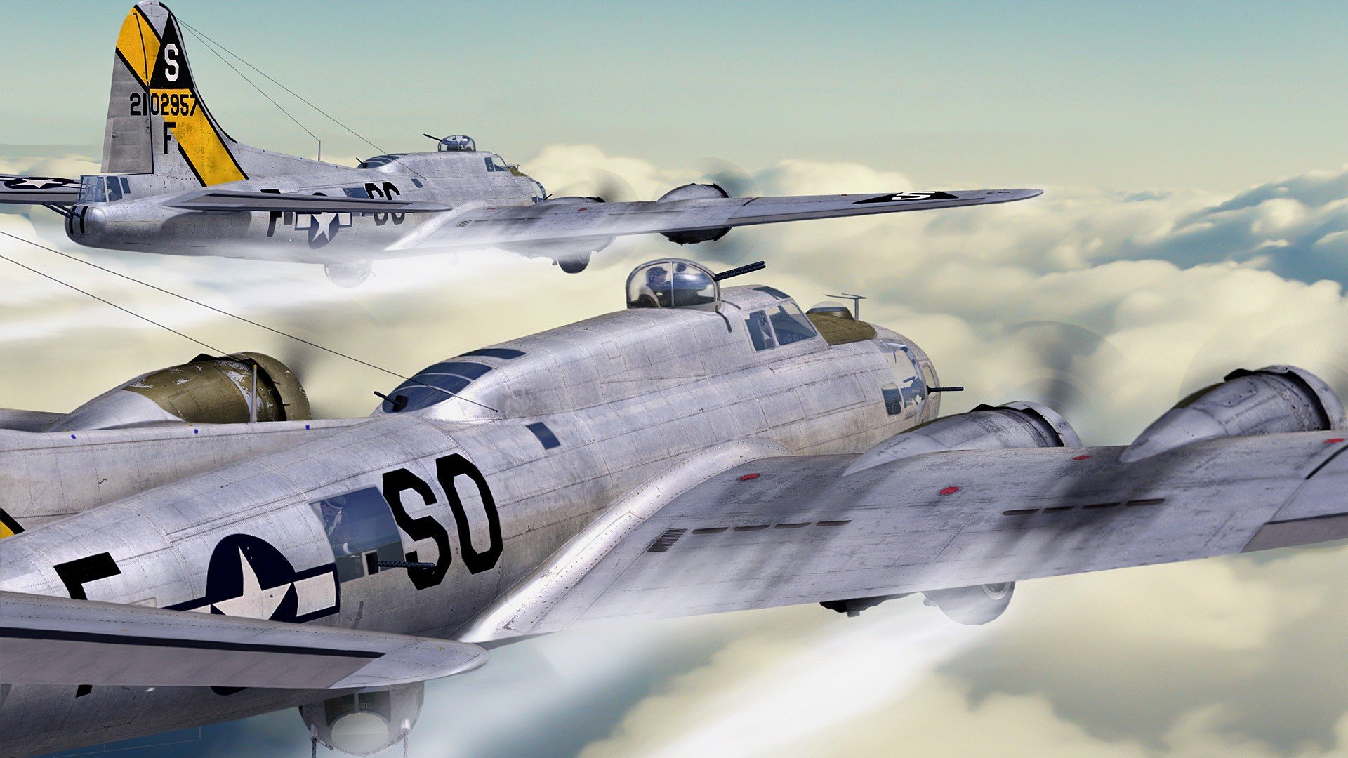 airplanes, B 17, Flying, Fortress, Widescreen Wallpaper