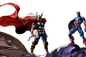 comics, Thor, Captain, America, Marvel, Comics