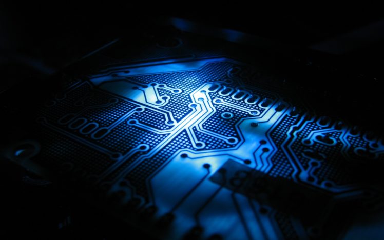 circuit, Board, Electronic, Devices, Tech, Blue, Abstract, Line, Metal, Detail HD Wallpaper Desktop Background