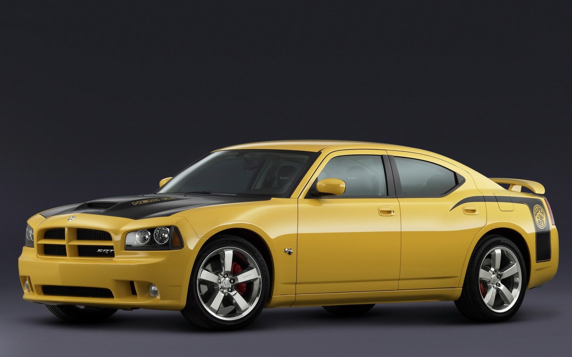 cars, Dodge, Dodge, Charger, Srt8, Black, And, Yellow Wallpaper