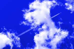 blue, Clouds, Aircraft, Contrails, Skyscapes