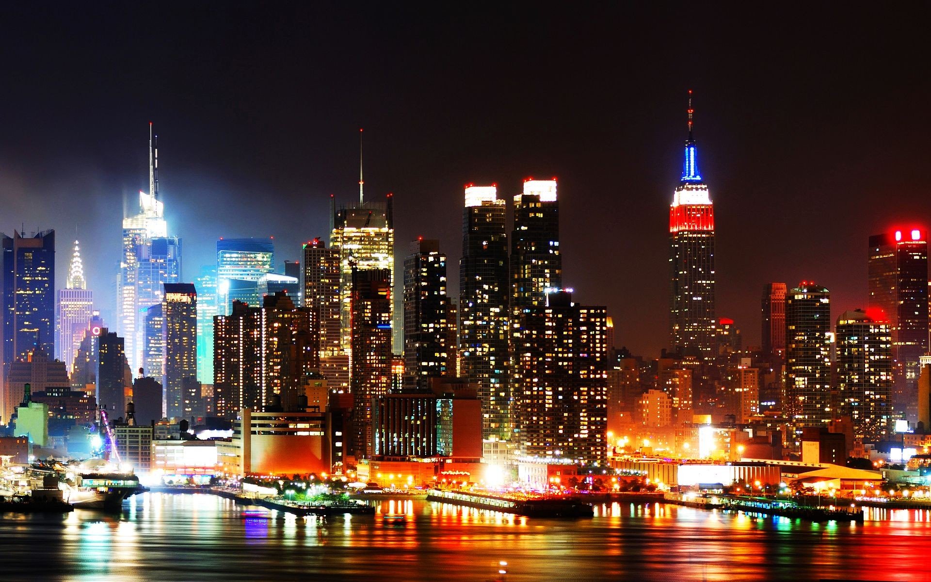 cityscapes, Night, Lights Wallpaper