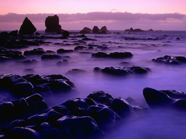 sunset, Ocean, New, Zealand, Beaches HD Wallpaper Desktop Background