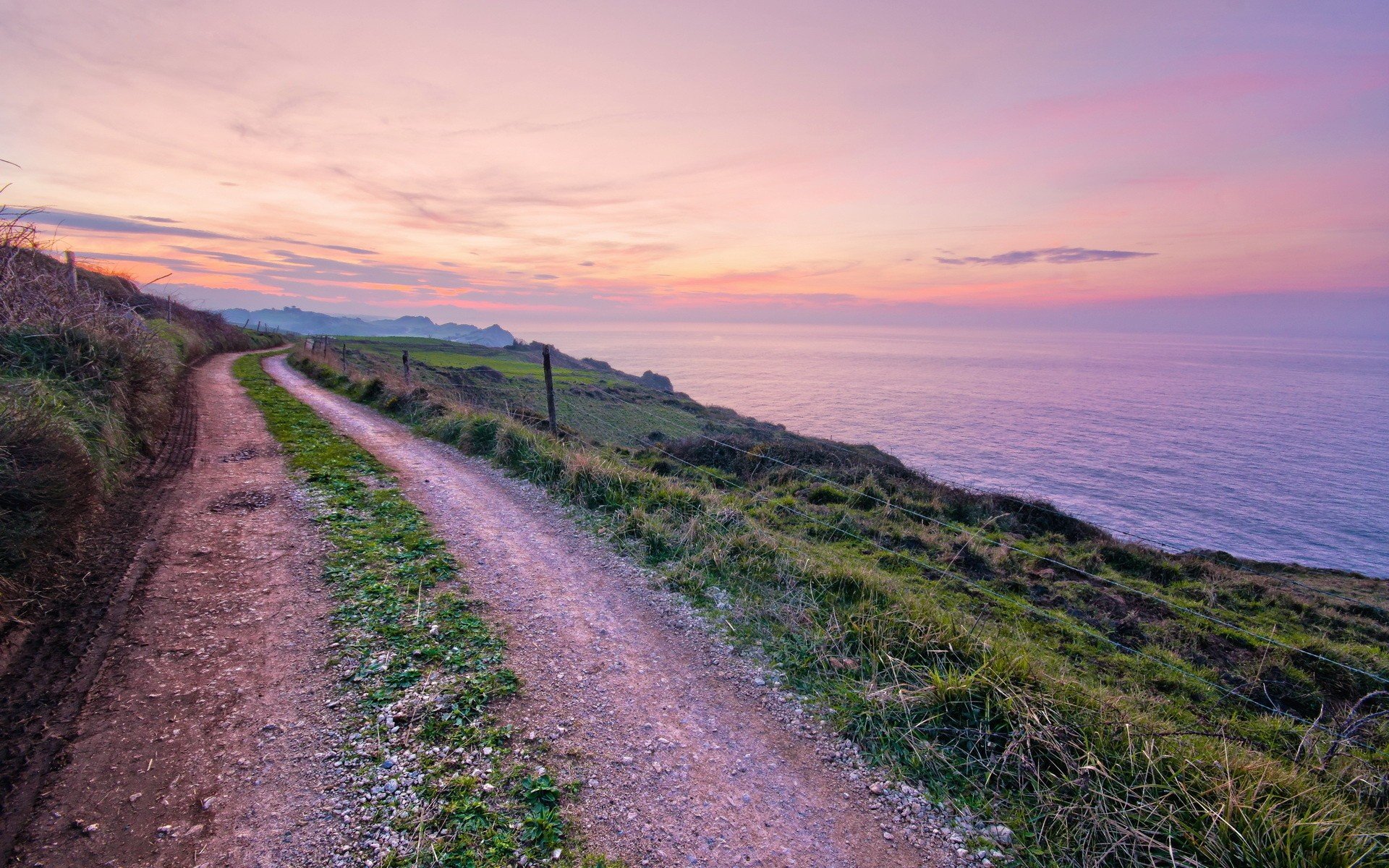 landscapes, Nature, Coast, Roads Wallpaper