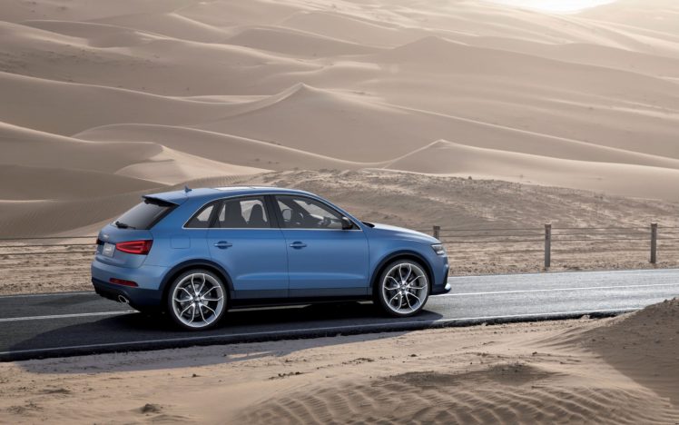 blue, Cars, Deserts, Audi, Suv, Blue, Cars, German, Cars, Audi, Rsq3 HD Wallpaper Desktop Background