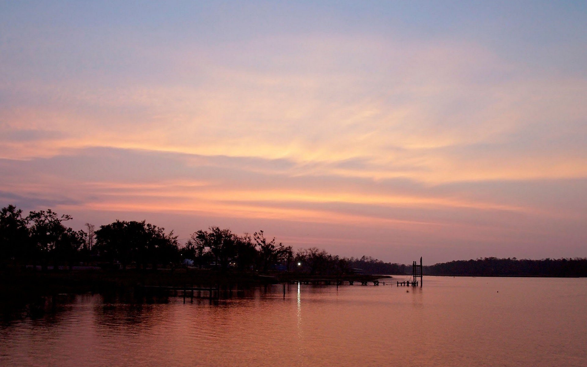 landscapes, Dawn, Silhouettes Wallpaper