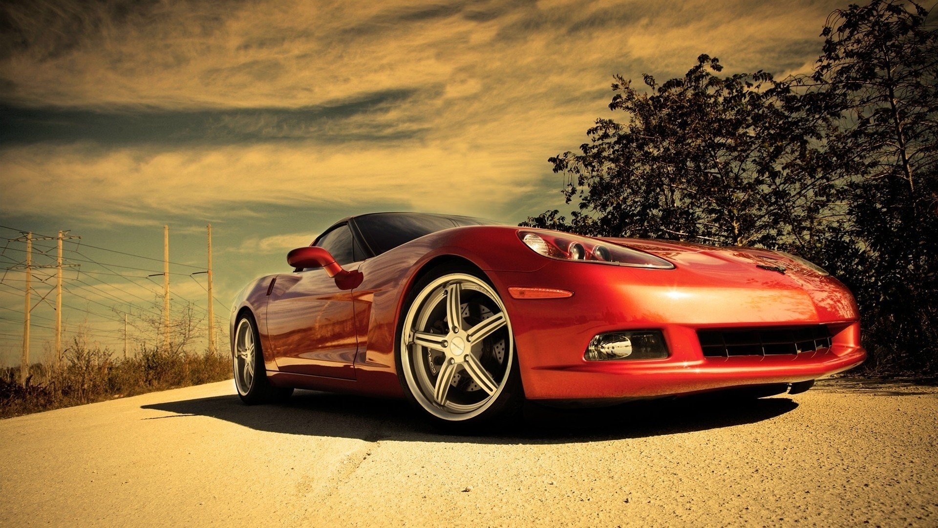 chevrolet, Corvette, Red, Cars Wallpaper