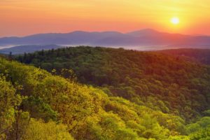 sunrise, Mountains, Landscapes, Forests, Valleys, Wilson, North, Carolina