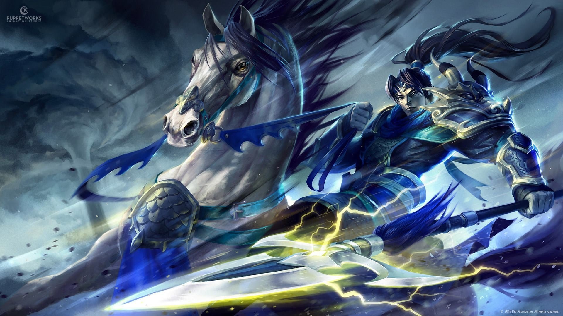 video, Games, Blue, Dragons, League, Of, Legends, Horses, Skin, Xin, Zhao Wallpaper