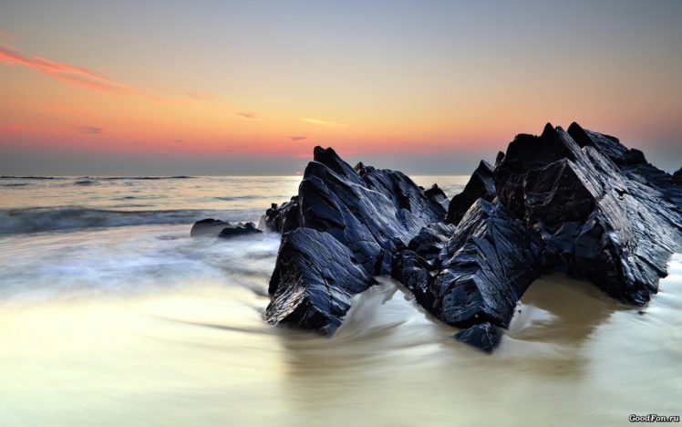 ocean, Landscapes, Rocks HD Wallpaper Desktop Background