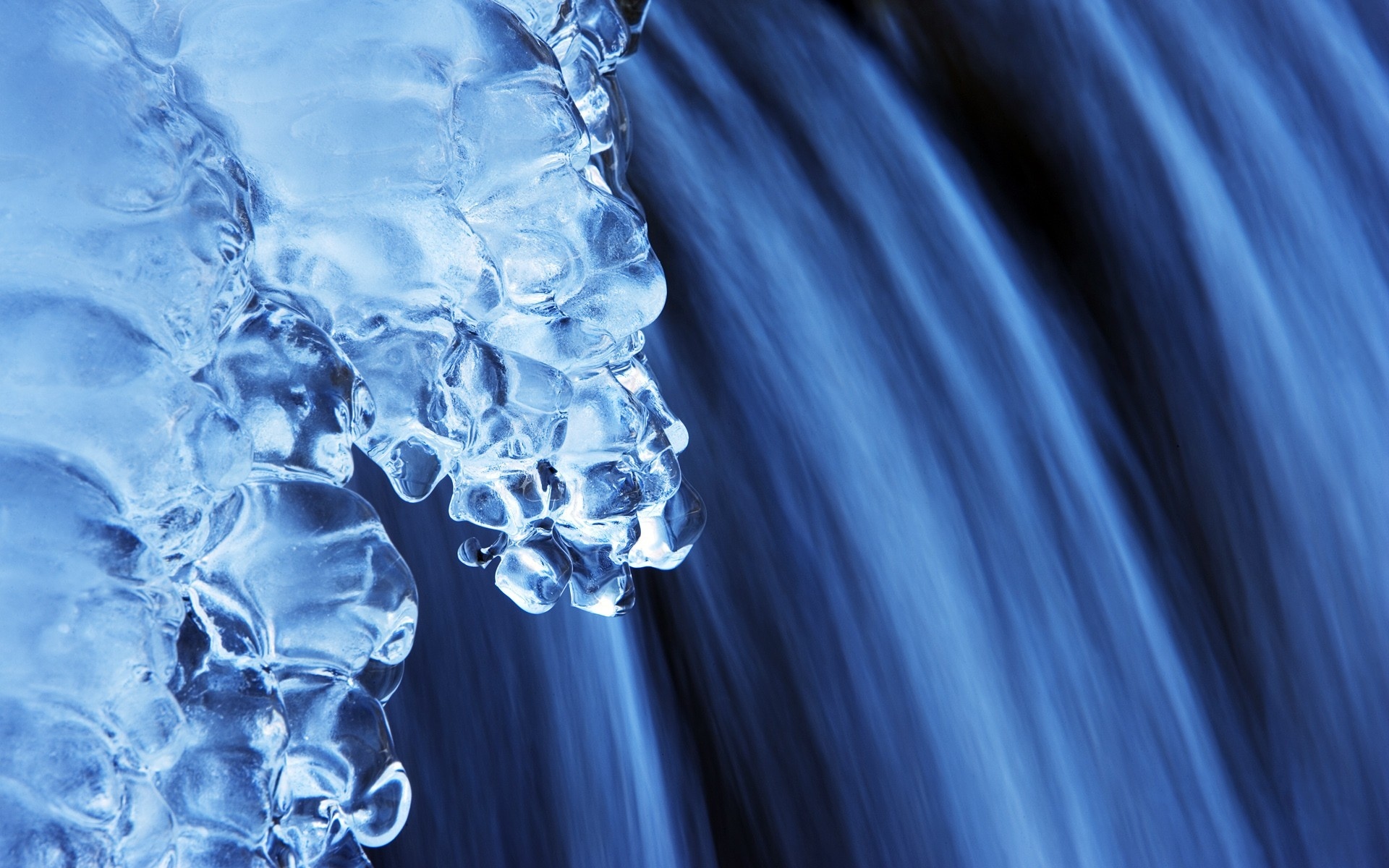nature, Rivers, Streams, Waterfall, Ice, Cold, Freezing, Motion, Flow, Macro, Close, Up, Winter, Seasons, Thaw Wallpaper
