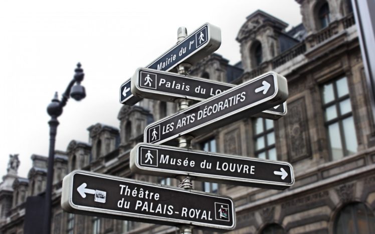 paris, Architecture, Signs, Roads, Sign, Blurred, Background HD Wallpaper Desktop Background