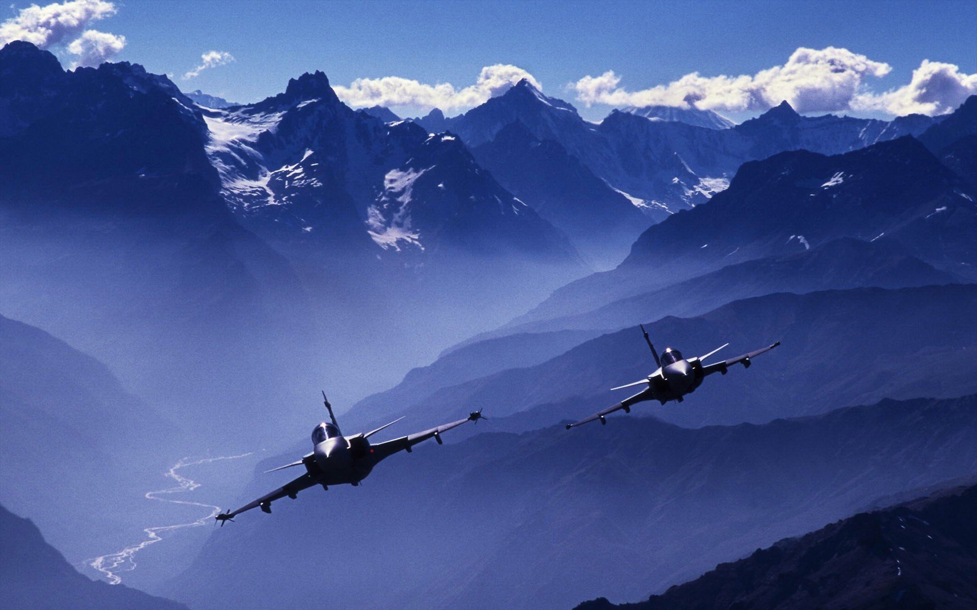 mountains, Landscapes, Aircraft, Military, Jas, 39, Gripen, Fighter, Jets Wallpaper