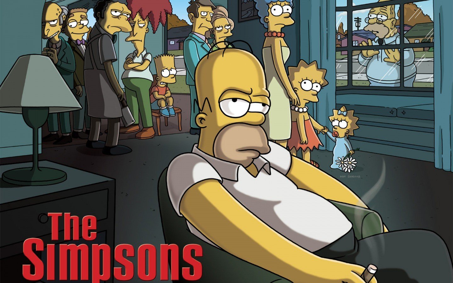 cartoons, The, Simpsons, Series, The, Sopranos Wallpaper