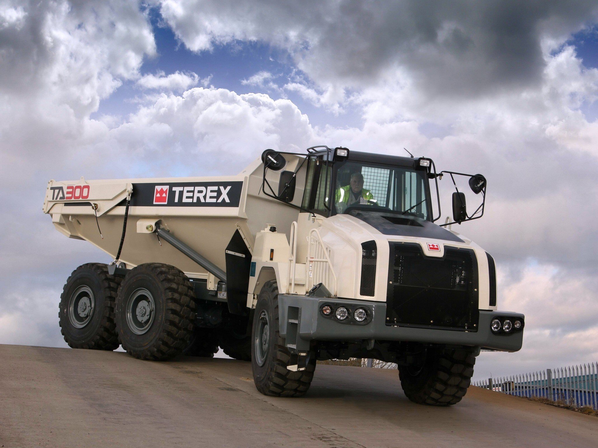 clouds, Trucks, Vehicles, Terex Wallpaper