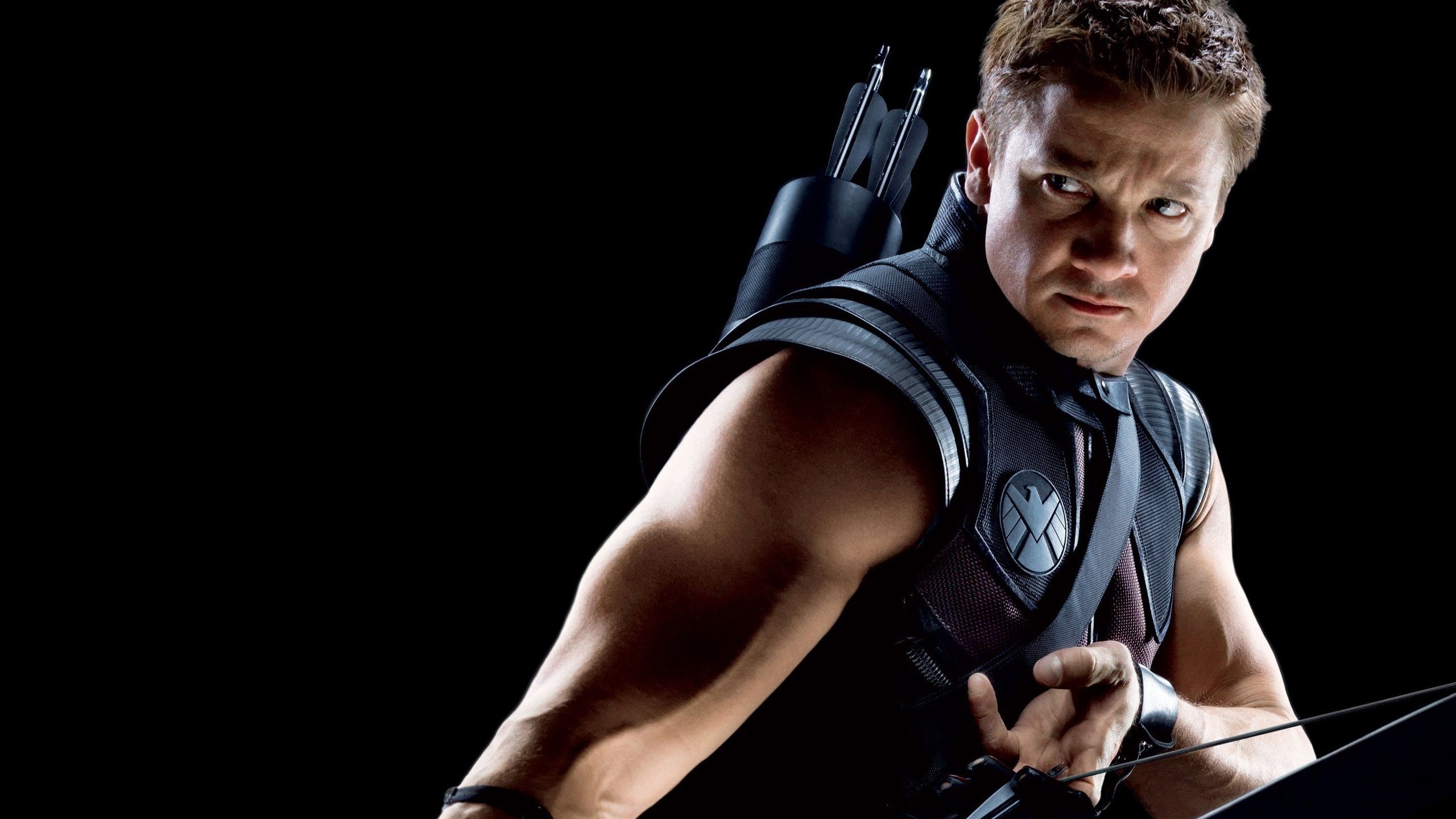 hawkeye, Clint, Barton, Jeremy, Renner, The, Avengers,  movie , Black, Background Wallpaper