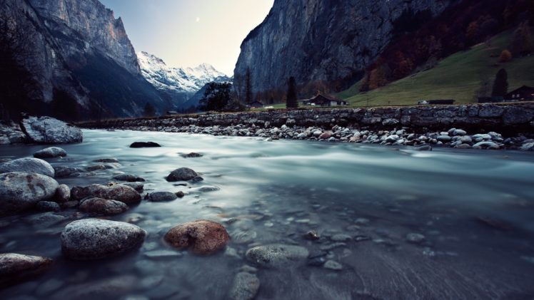 water, Mountains, Landscapes, Cold, Rivers HD Wallpaper Desktop Background