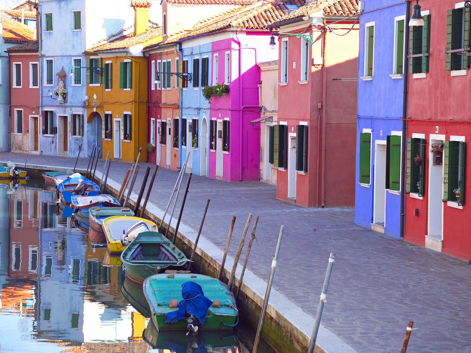 multicolor, Houses, Rivers Wallpaper