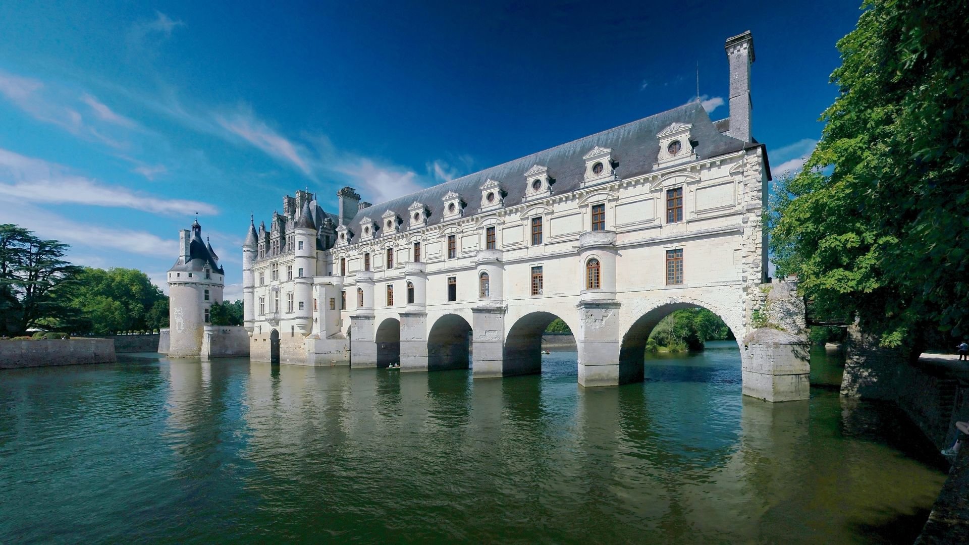 water, Bridges, Buildings, Lakes, Chenonceau, Reflections, Arch Wallpaper