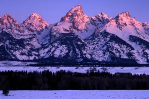 sunrise, Wyoming, Grand, Teton, National, Park, Glow, Range, National, Park