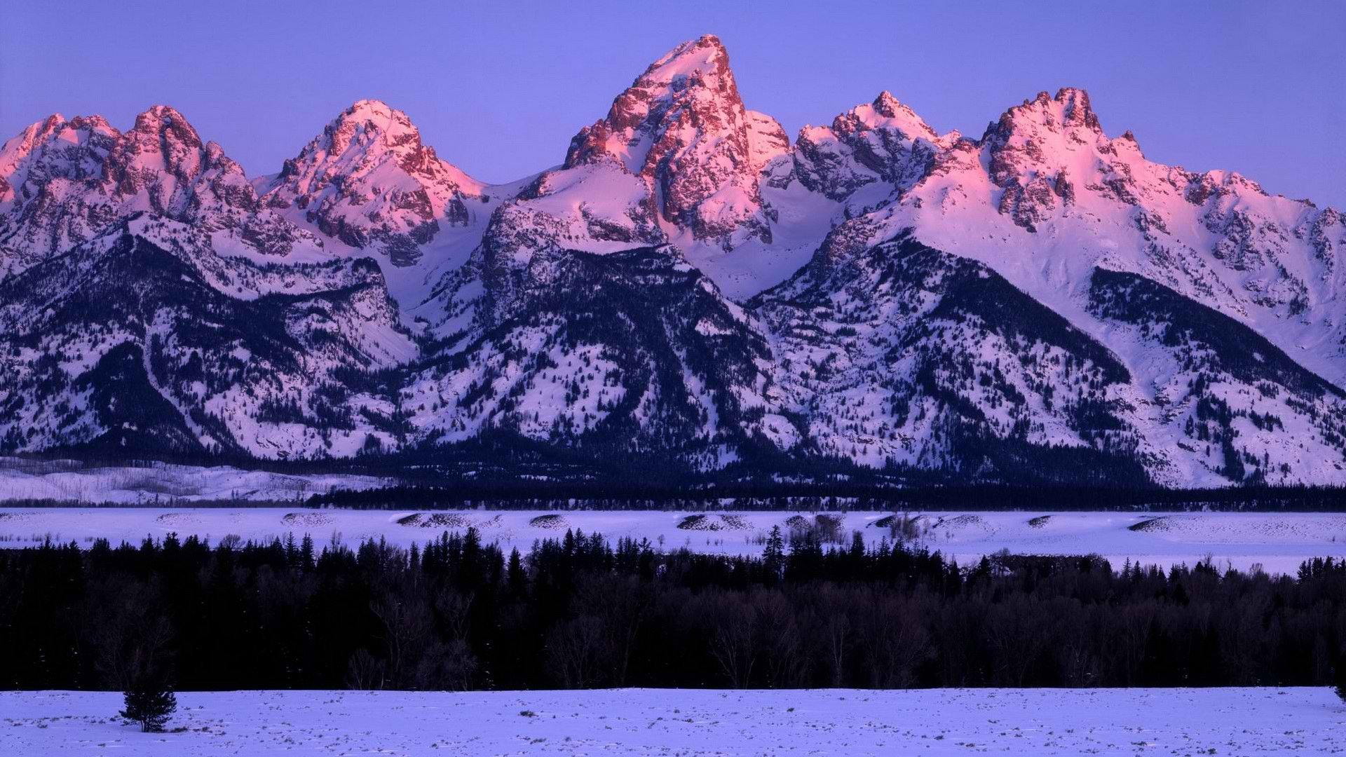 sunrise, Wyoming, Grand, Teton, National, Park, Glow, Range, National, Park Wallpaper