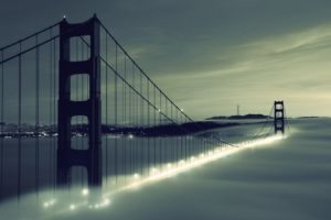 lights, Architecture, Fog, Bridges, Golden, Gate, Bridge, San, Francisco