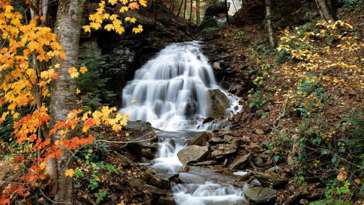 landscapes, Nature, Pennsylvania, Waterfalls HD Wallpaper Desktop Background