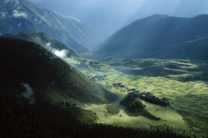 fields, Tibet, Asia, Villages