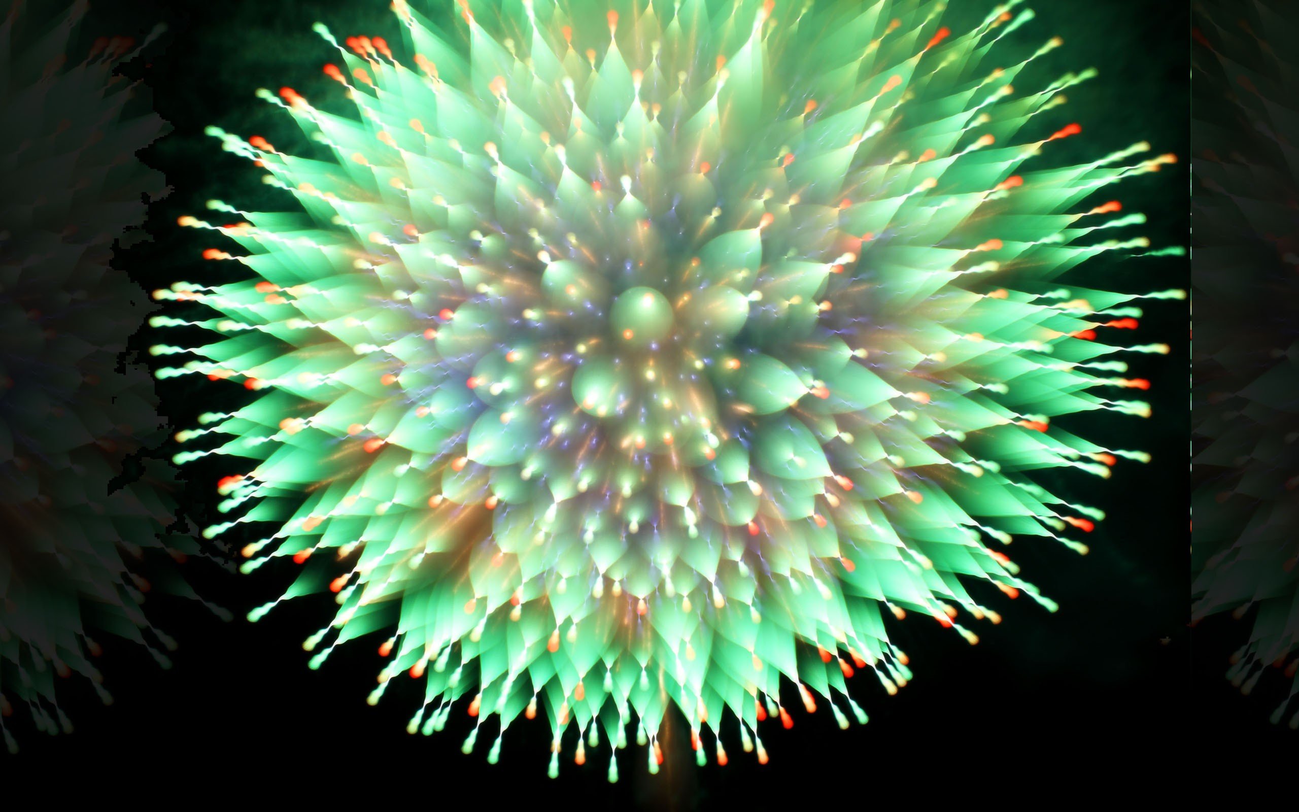 nature, Trees, Flowers, Forests, Fireworks Wallpaper