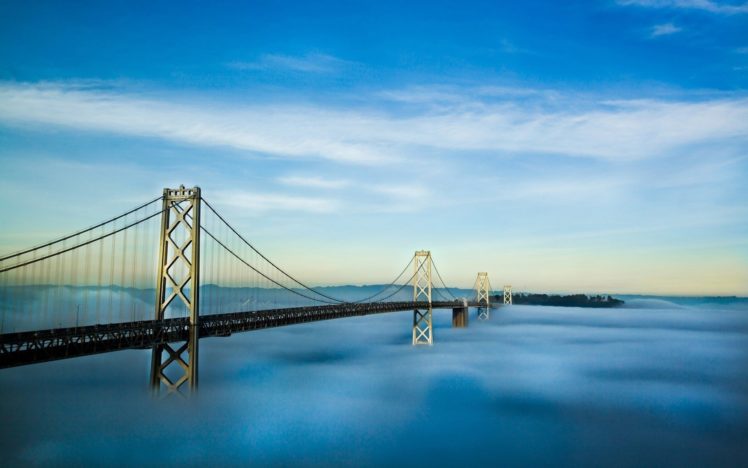 fog, Usa, California, San, Francisco, Bay, Bridge, Oakland, Bay HD Wallpaper Desktop Background