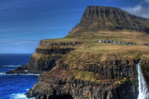 landscapes, Nature, Coast, Cliffs, Landmark, Faroe, Islands, Sea