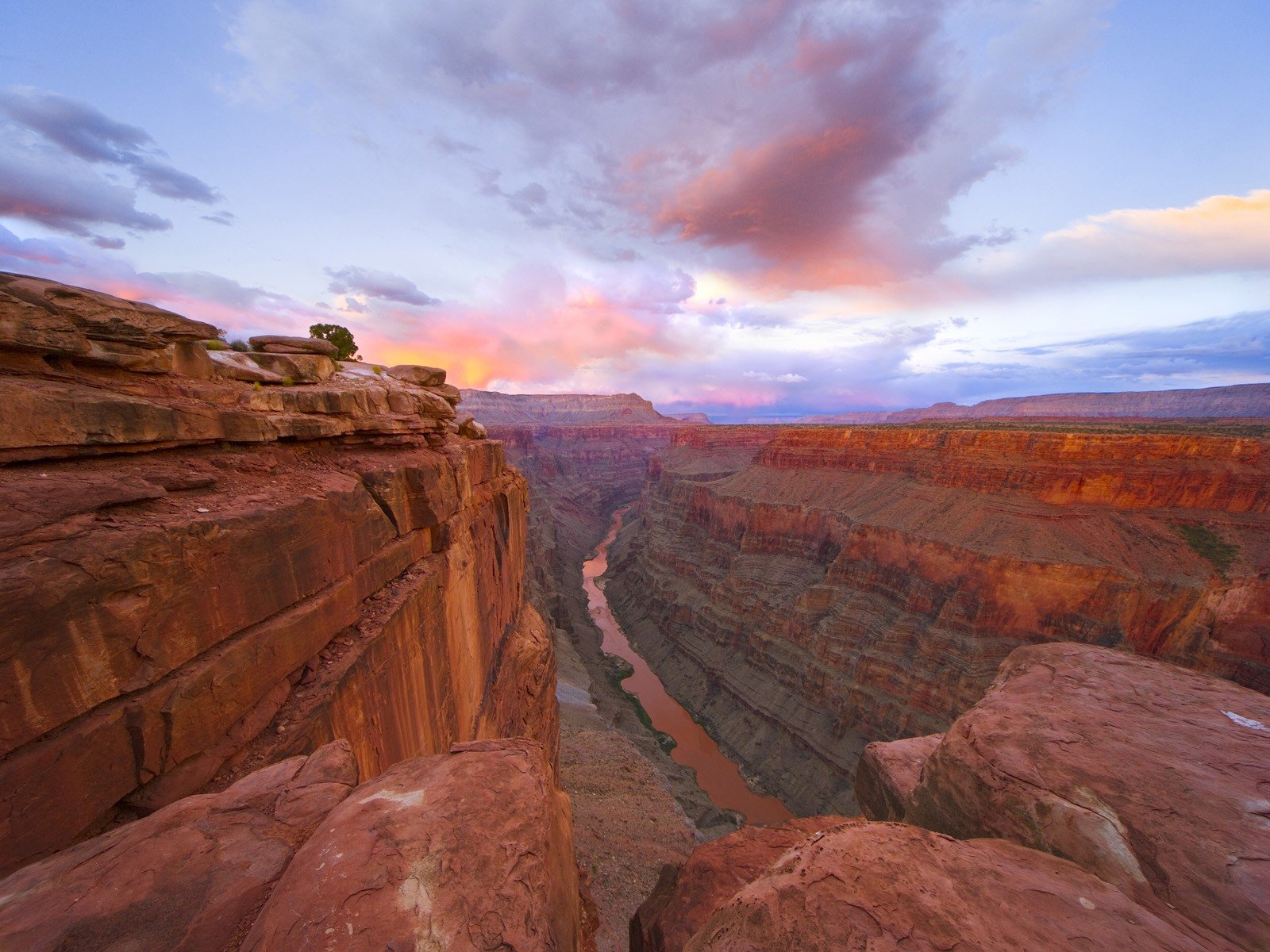 sunset, Arizona, Grand, Canyon, National, Park, Overlook Wallpaper