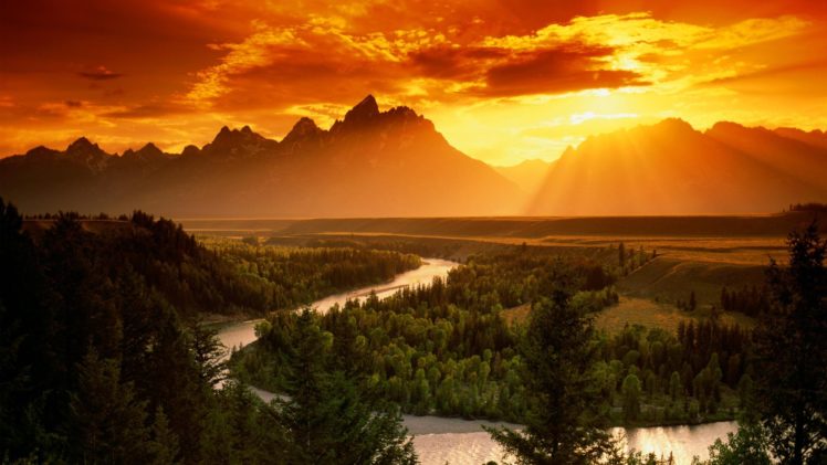 mountains, Landscapes, Forests, Rivers HD Wallpaper Desktop Background