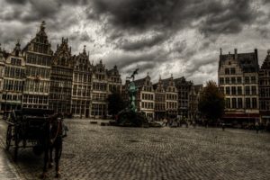 clouds, Cityscapes, Statues, Hdr, Photography, Antwerp, Brabo