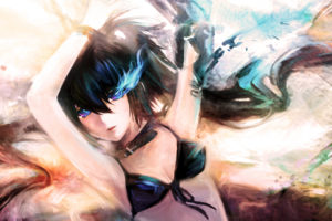 black, Rock, Shooter, Women, Females, Girls, Babes, Sexy, Sensual, Magic, Fire, Flames, Bra, Boobs, Cleavage, Brunettes, Face, Eyes, Art, Chains, Fantasy