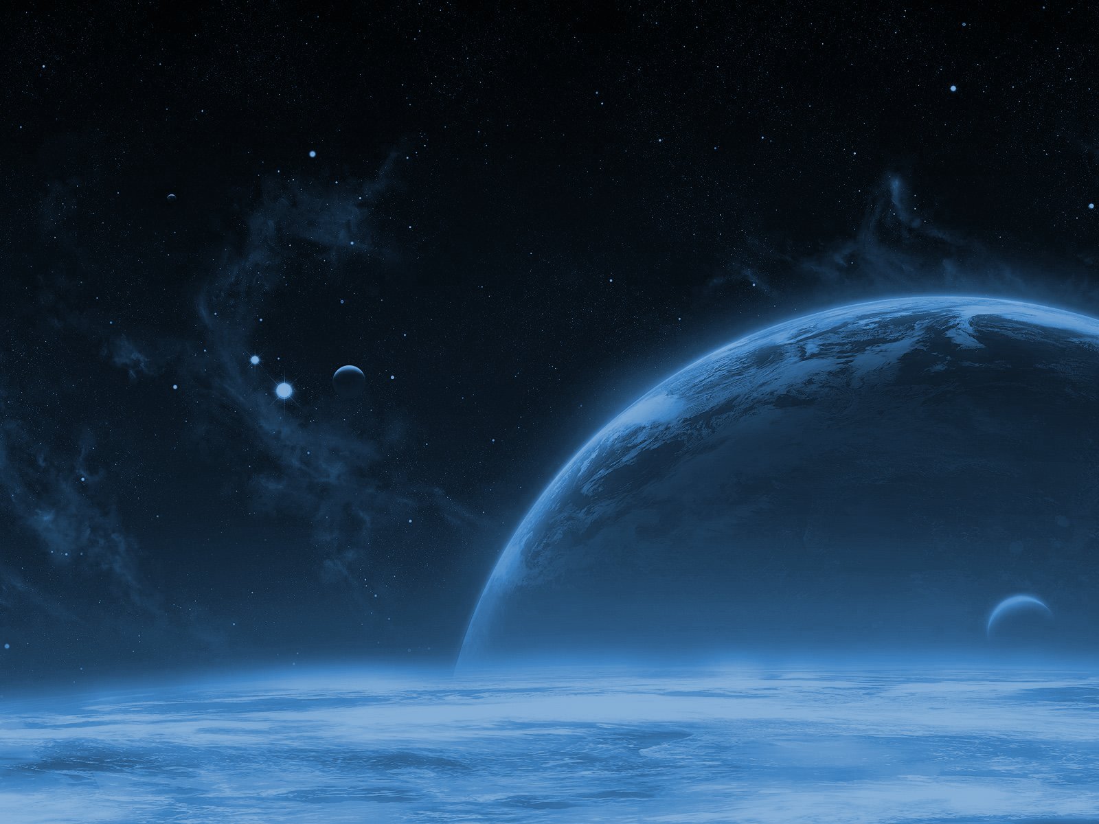outer, Space, Stars, Planets, Earth, Moons Wallpaper