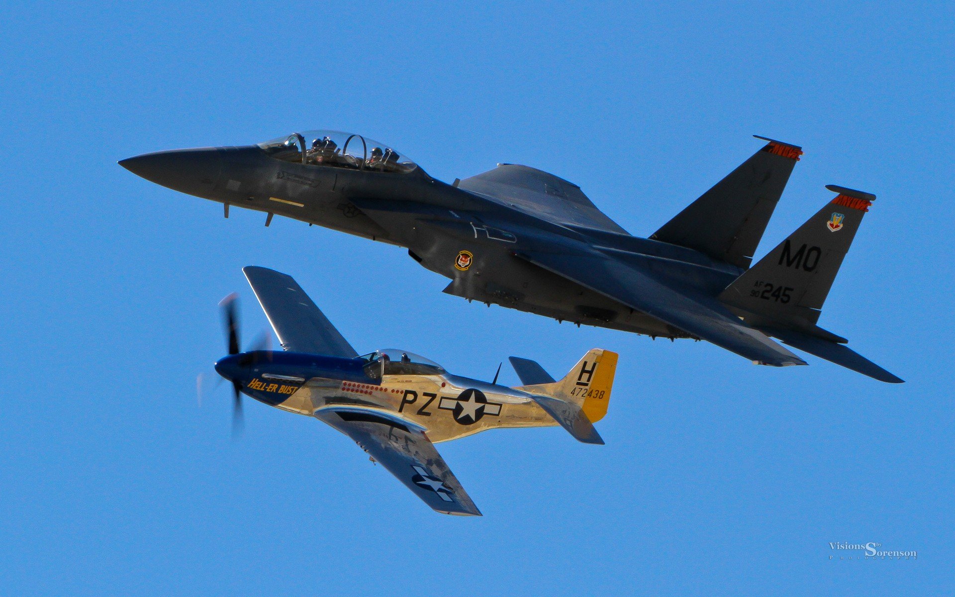 aircraft, F 15, Eagle, P 51, Mustang Wallpaper