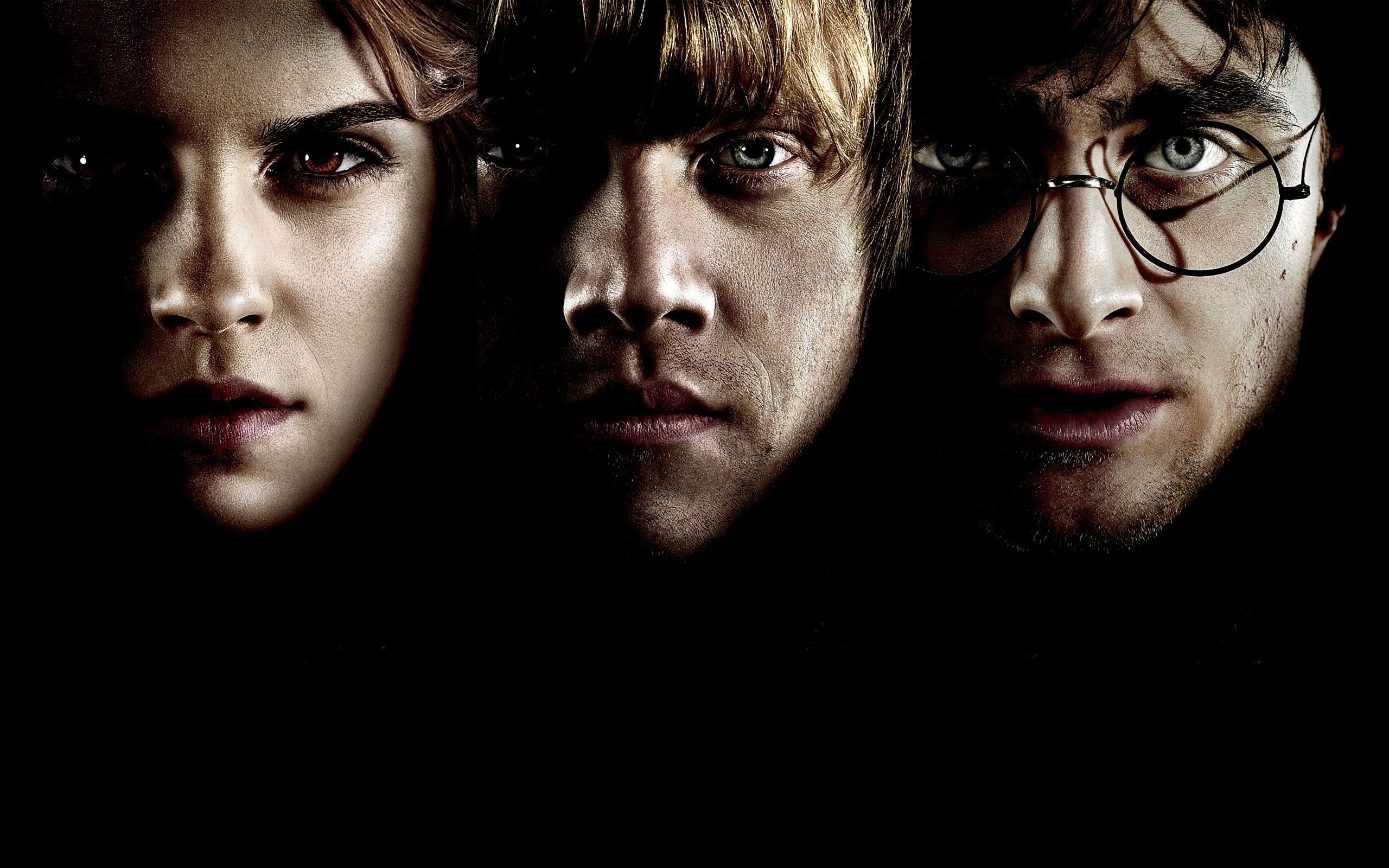 emma, Watson, Harry, Potter, Harry, Potter, And, The, Deathly, Hallows, Daniel, Radcliffe, Rupert, Grint, Hermione, Granger, Ron, Weasley, Men, With, Glasses, Portraits Wallpaper