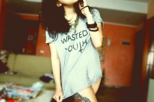 women, Females, Girls, Babes, Brunettes, Legs, Tattoo, Sexy, Sensual, Models