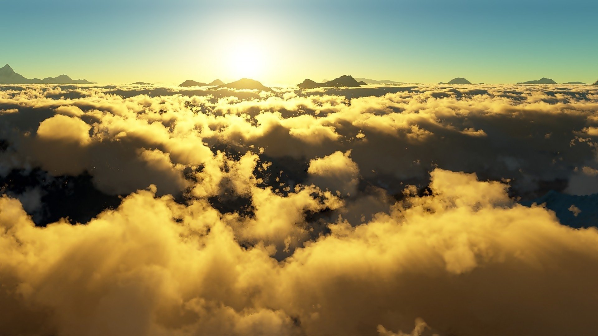 clouds, Sun, Skyscapes Wallpaper