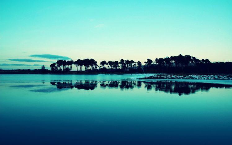 water, Blue, Nature, Trees, Islands HD Wallpaper Desktop Background
