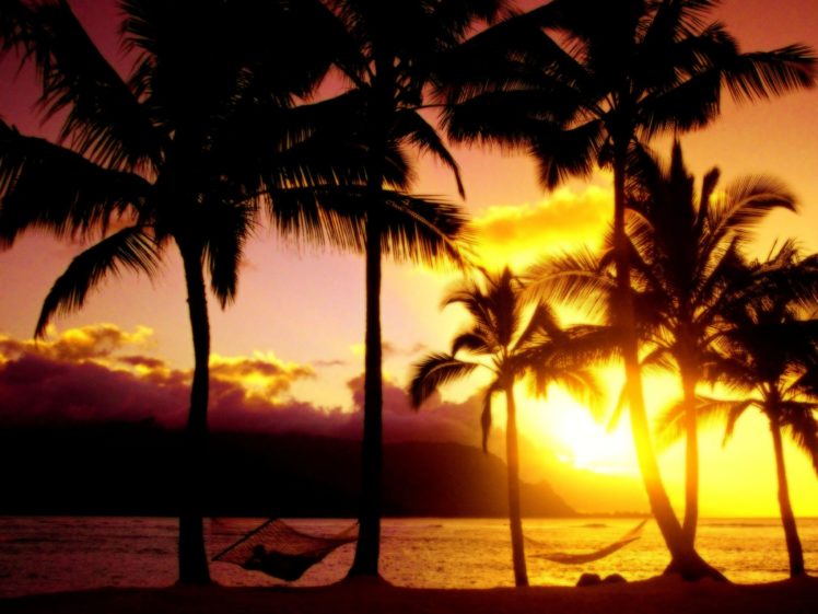sunset, Landscapes, Hawaii, Paradise, Kauai, Afternoon, Beaches HD Wallpaper Desktop Background