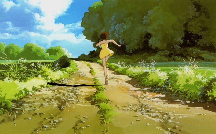 paths, My, Neighbour, Totoro, Running, Yellow, Dress Wallpapers HD /  Desktop and Mobile Backgrounds