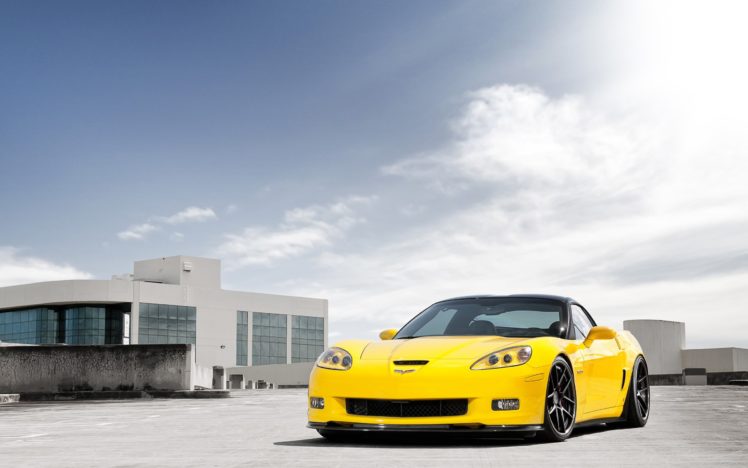 clouds, Cars, Vehicles, Supercars, Tuning, Chevrolet, Corvette, Wheels, Racing, Chevrolet, Corvette, Z06, Sports, Cars, Luxury, Sport, Cars, Yellow, Cars, Speed, Automobiles HD Wallpaper Desktop Background