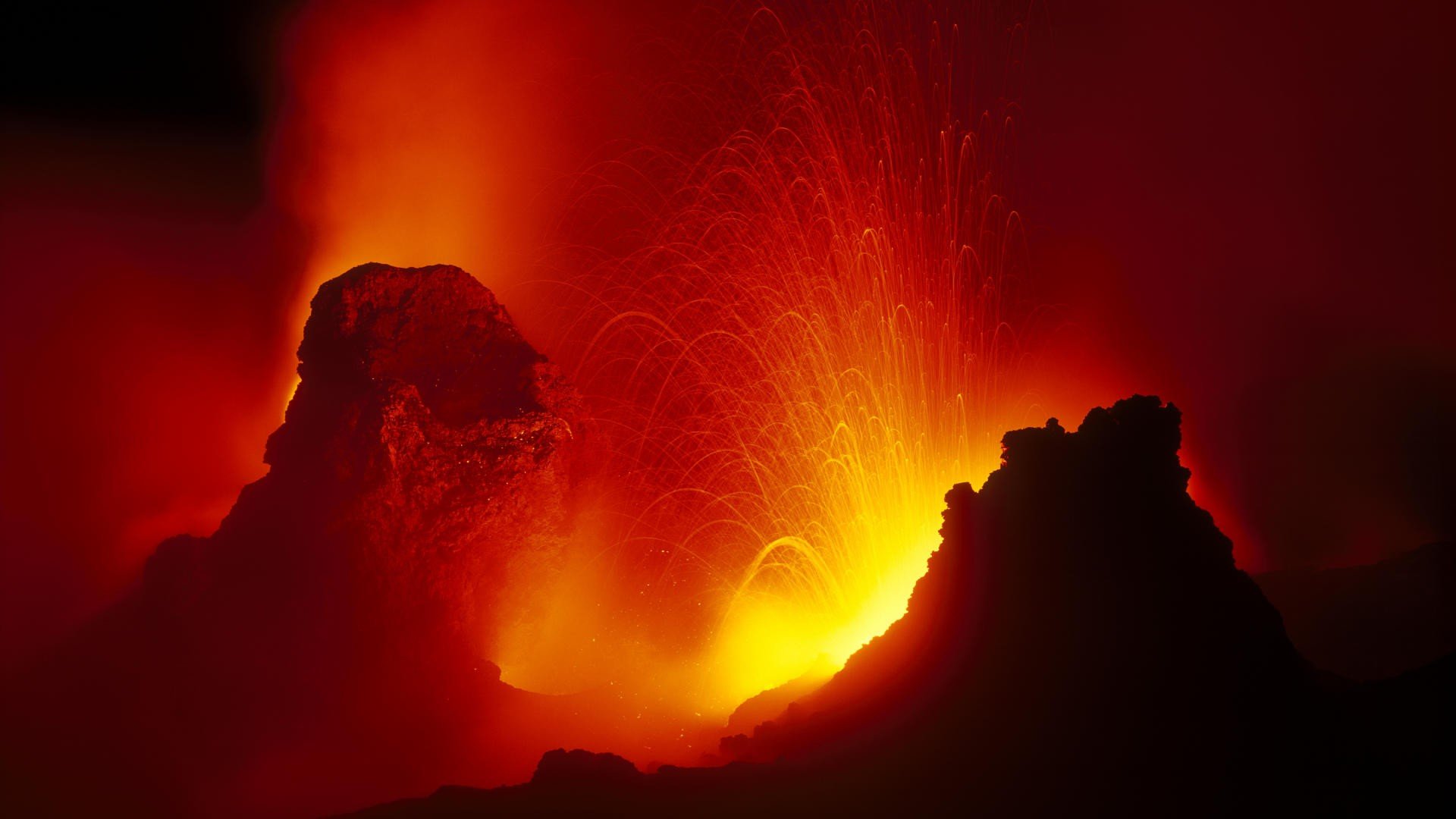 volcanoes, Lava, Hawaii, Crater, Ponds, National, Park Wallpaper