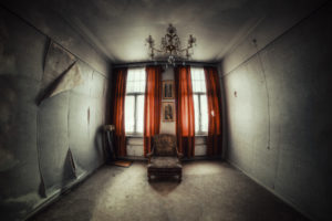 gothic, Drak, Horror, Scary, Spooky, Creepy, Furniture, Window, Drapes, Chair, Mood, Chandelier, Light, Sunlight, Urban, Decay, Ruin, Abandonment