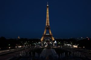eiffel, Tower, Architecture, Buildings, Monument, Scenic, Lights, Night, Paris, France